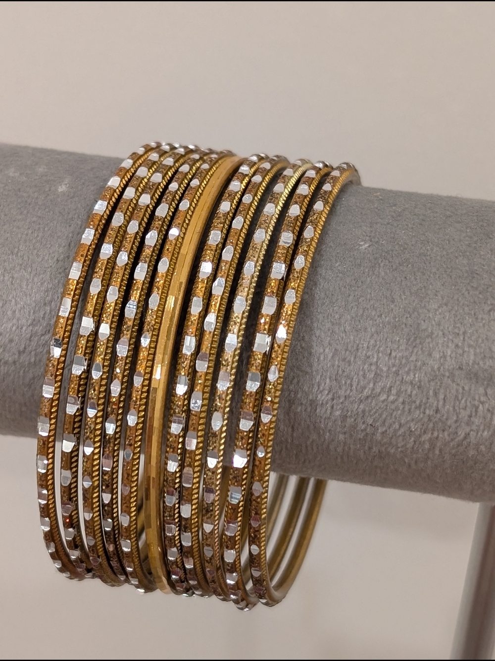 Bangles / Gold and Silver Tone Multi-Stack Bangle Bracelet Set - Women Jewelry